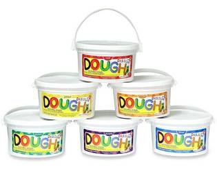 Hygloss Dazzlin' Dough Assortment Value Pack - Set of six 3 lb. tubs