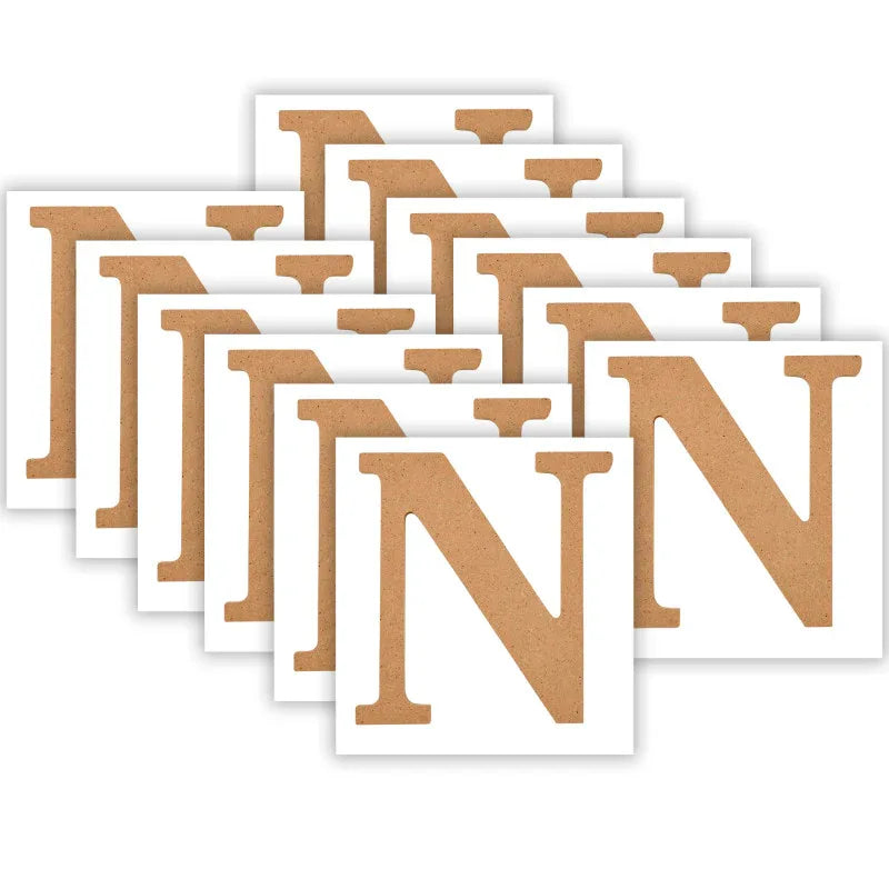 MDF Letter, N, 5 Inch, Pack of 12