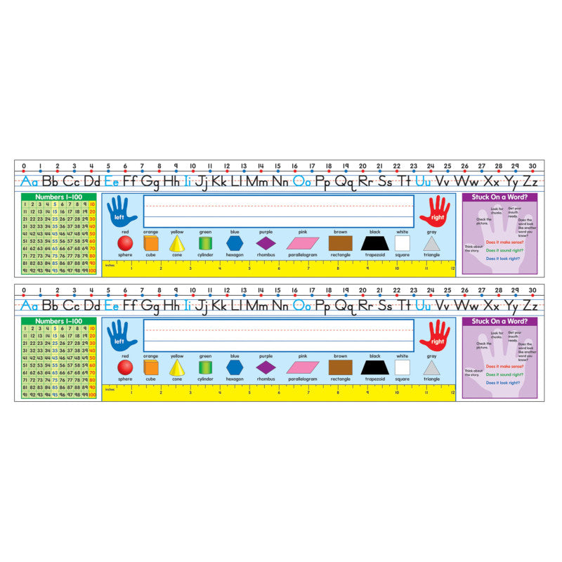 Self-Adhesive Traditional Manuscript Nameplates, Grades 1-2, 30 Per Pack, 2 Packs