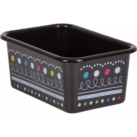 Chalkboard Brights Small Plastic Storage Bin