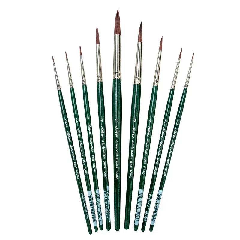 Ruby Satin Rounds, 9 Brushes