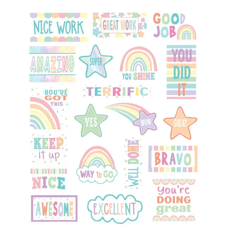 Pastel Pop Stickers, Pack of 120
