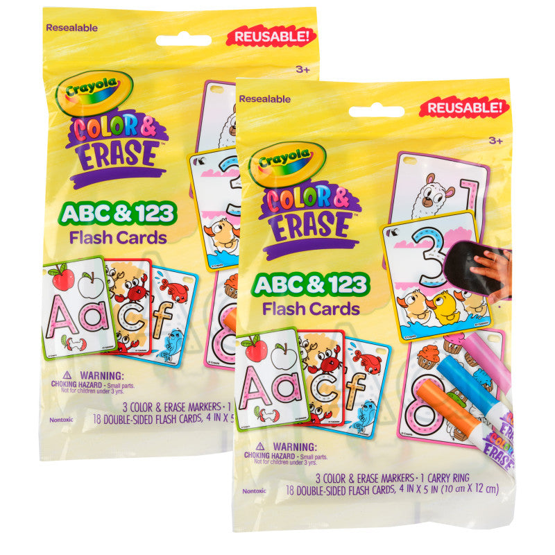 Color & Erase ABC & 123 Flash Cards, 2 Sets
