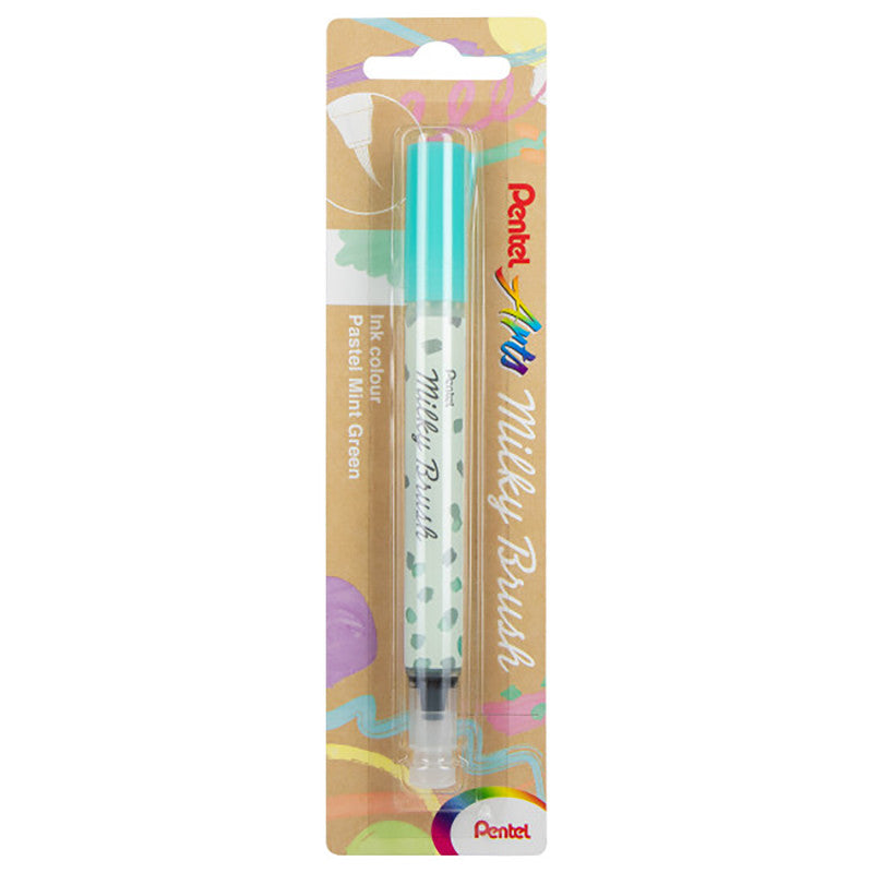 Milky Brush Pen, Pastel Mint Green Ink, 1-Pack