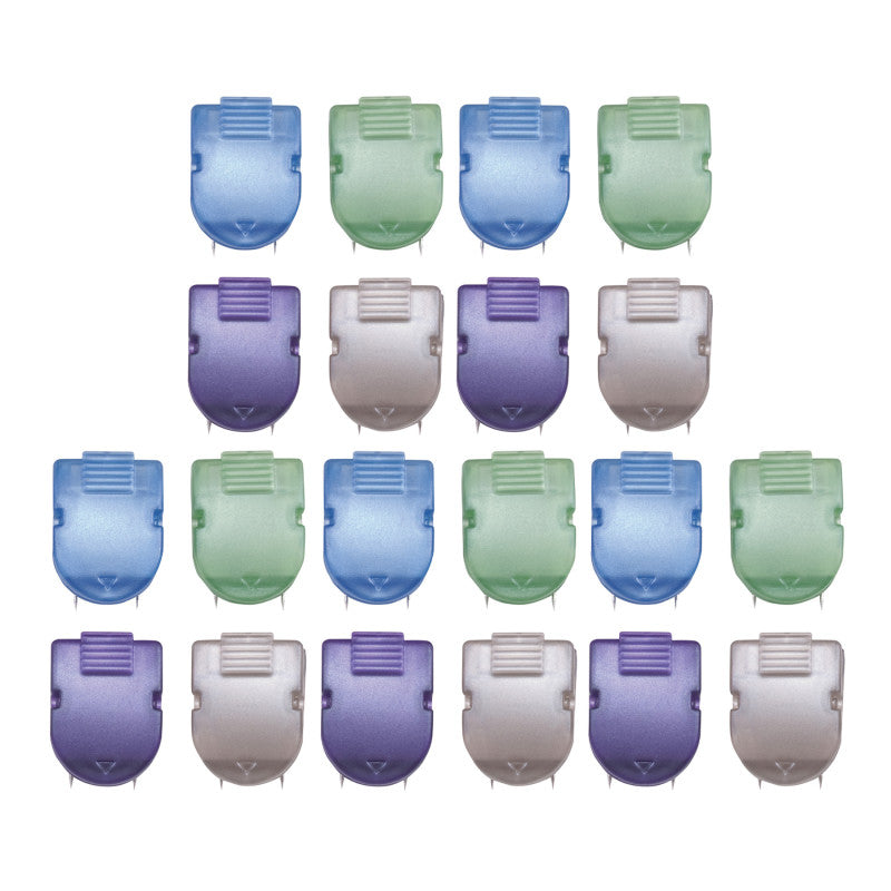 Wall Clips For Fabric Panels, Metallic Colors, 40 Sheet Capacity, Pack of 20