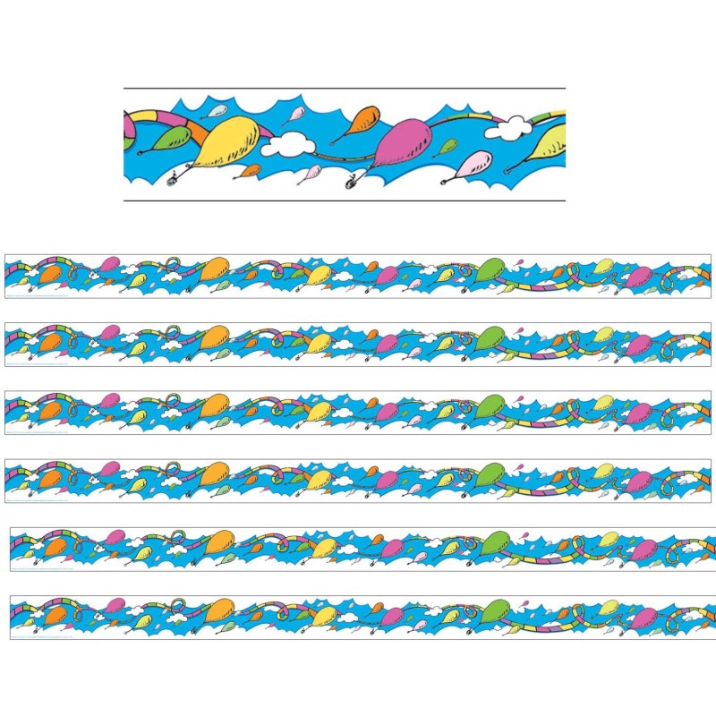 Dr. Seuss&trade; Oh the Places Balloons Deco Trim&reg;, 37 Feet Per Pack, 6 Packs