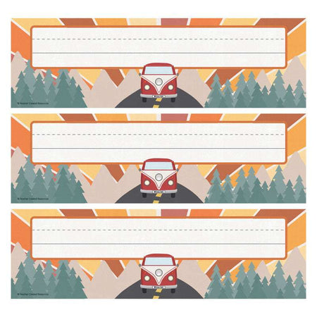 Moving Mountains Road Trip Flat Name Plates, 36 Per Pack, 3 Packs