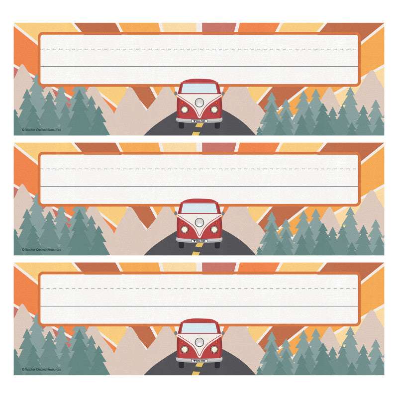 Moving Mountains Road Trip Flat Name Plates, 36 Per Pack, 3 Packs