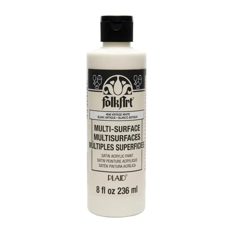 Acrylic Paint Multi-Surface Satin, 8oz., Vintage White