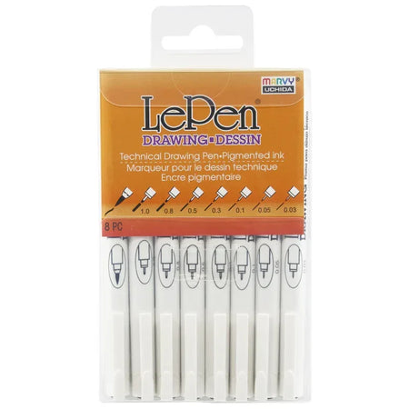 4100-8A LE PEN DRAWING 8PC SET