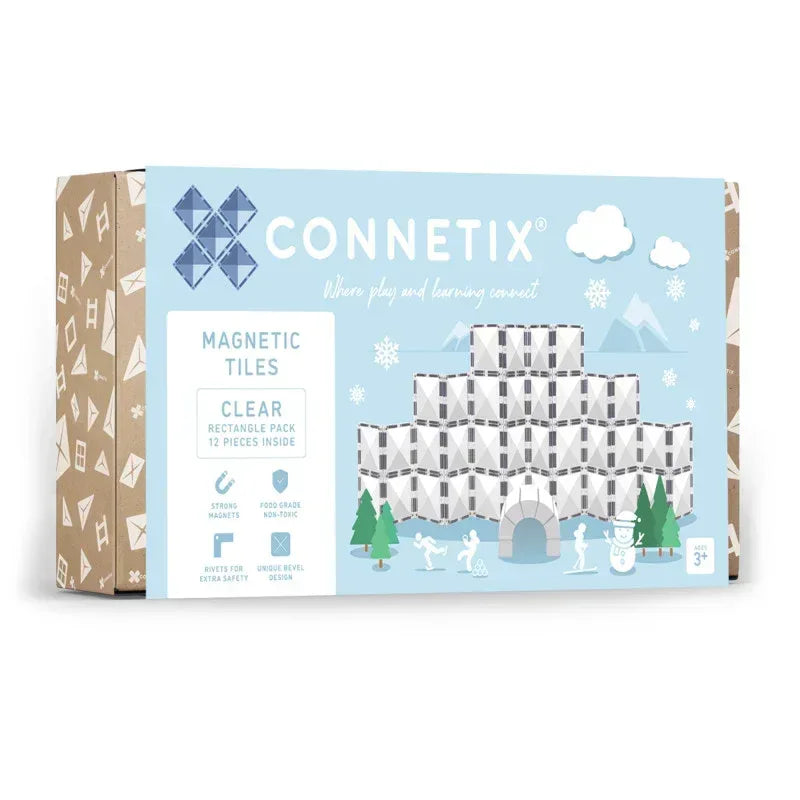Magnetic Tiles Clear Rectangle Pack, 12 Pieces