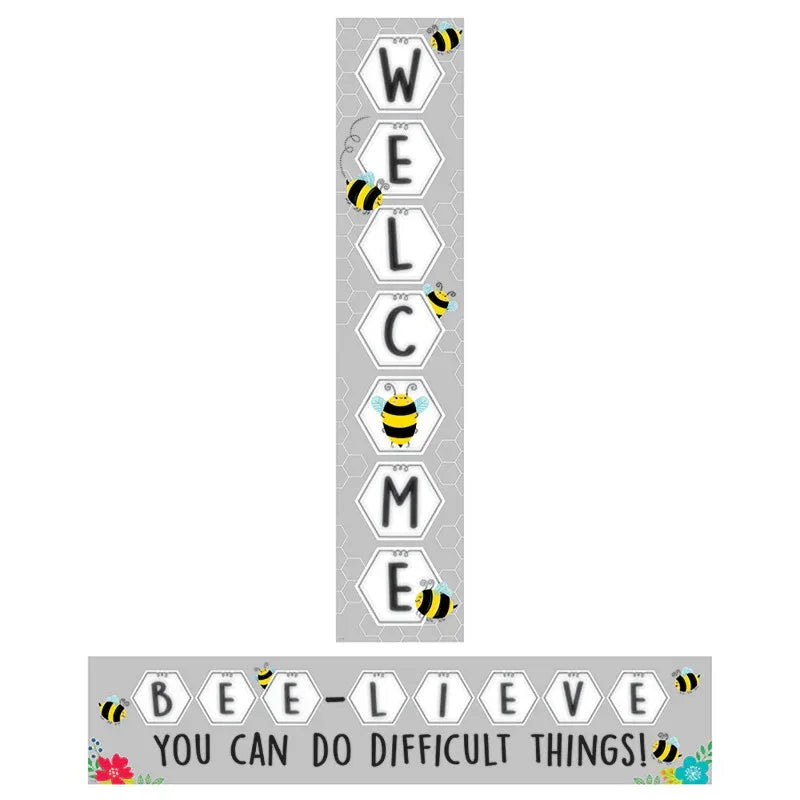 Busy Bees Double-Sided Welcome Banner, 39" x 8"