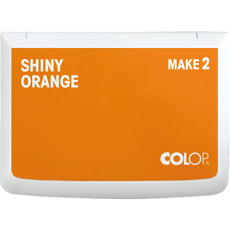 Make 2 Water-Based Acid-Free Craft Ink Stamp Pad, 2.75 x 4.25 Inches, Shiny Orange