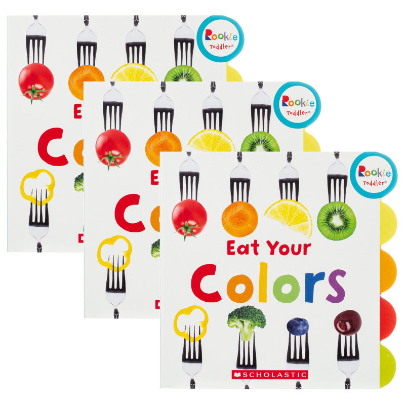 Rookie Toddler&reg; Board Book, Eat Your Colors, Pack of 3