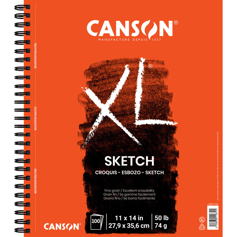 XL Series Sketch Pad, Side Wire Binding, 100 Sheet, 11x14 inch, 1 Count