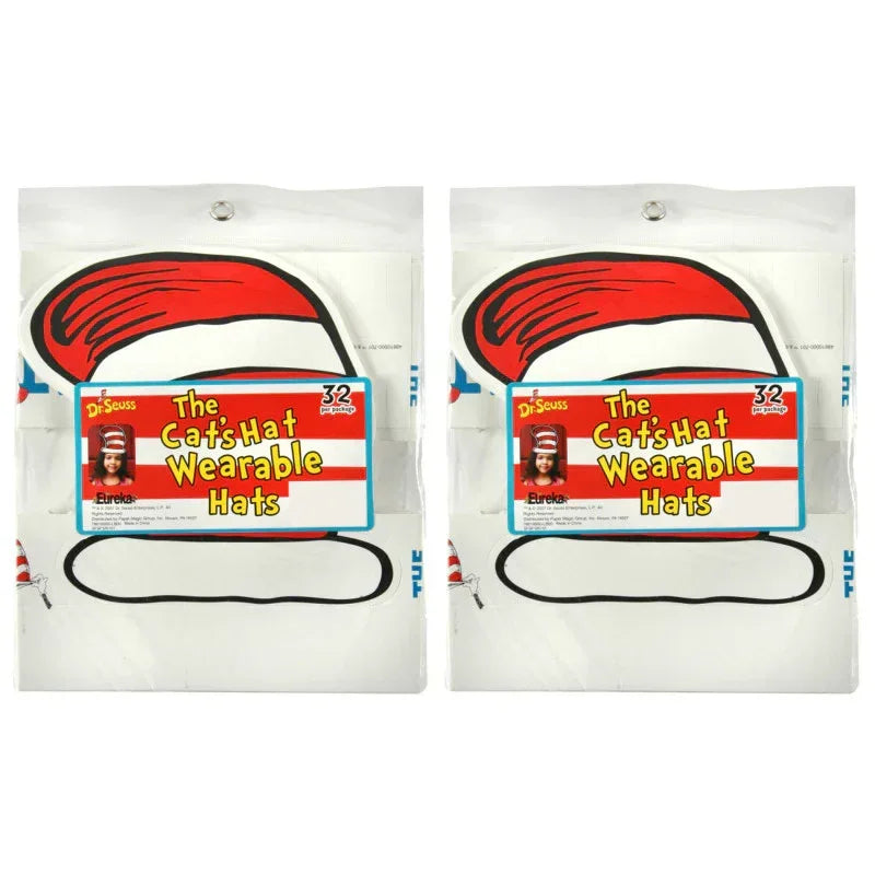 Dr. Seuss&trade; Cat's Hat Wearable Cut Out Hats, 32 Per Pack, 2 Packs