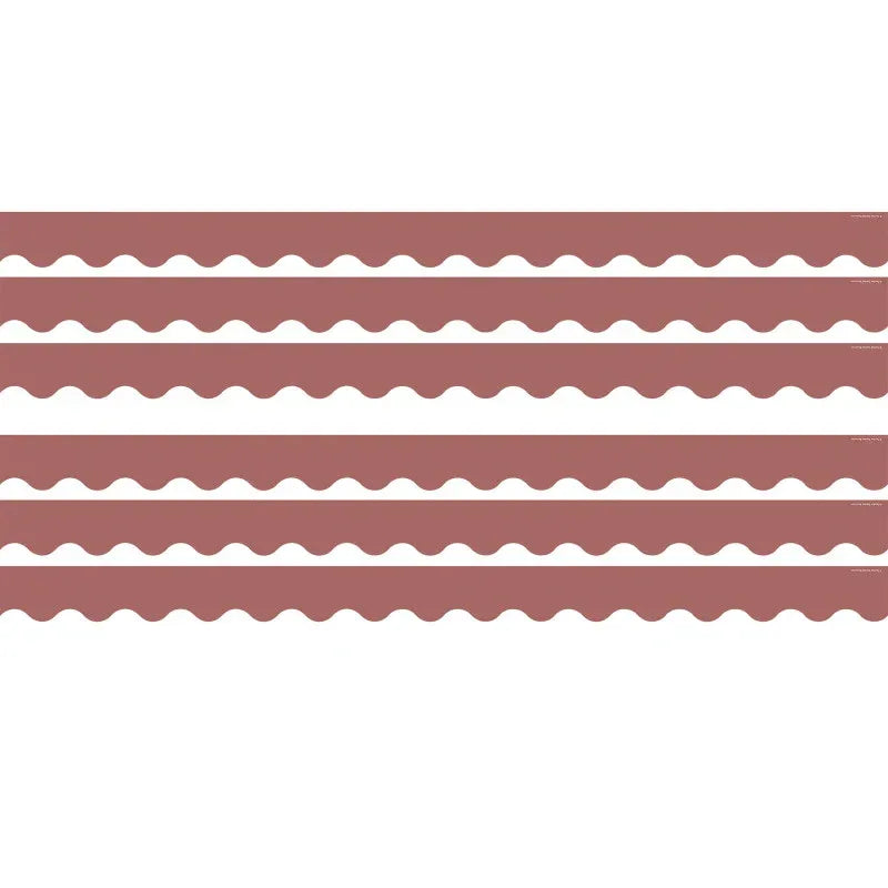 Deep Rose Scalloped Border Trim, 35 Feet Per Pack, 6 Packs