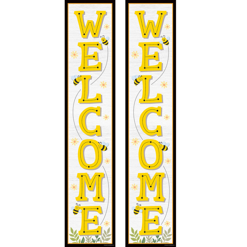 Buzzing Bees Welcome Banner, 8" x 39", Pack of 2