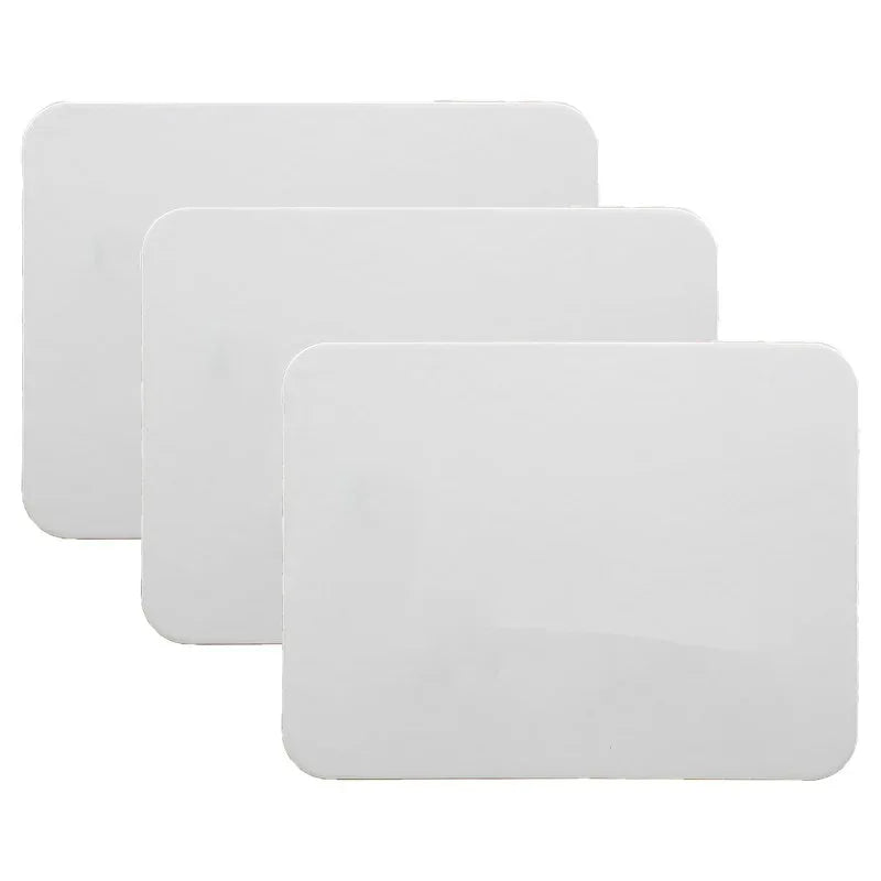 Magnetic Dry Erase Board, Two-Sided Blank/Blank, 9" x 12", Pack of 3