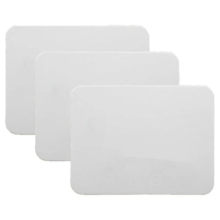 Magnetic Dry Erase Board, Two-Sided Blank/Blank, 9" x 12", Pack of 3