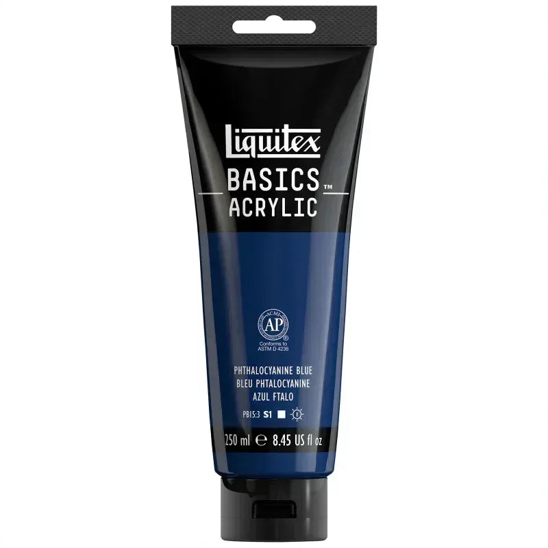 BASICS Acrylic Paint, 250 mL, Tube, Phthalocyanine Blue