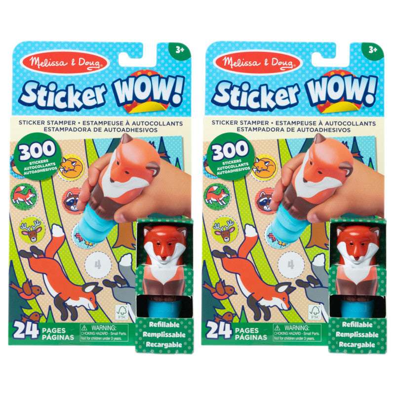 Sticker WOW! Activity Pad & Sticker Stamper - Fox, 2 Sets