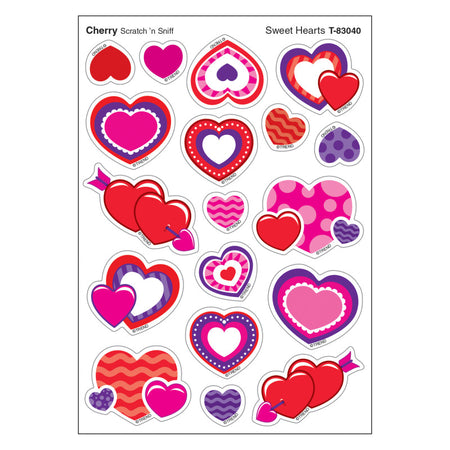Sweet Hearts/Cherry Mixed Shapes Stinky Stickers&reg;, 72 Count