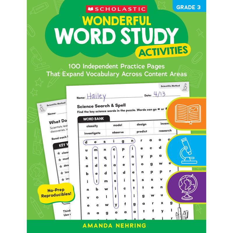 Wonderful Word Study Activities: Grade 3, Independent Practice Pages ...