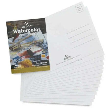 Canson Artist Series Montval Watercolor Postcards, 15 Sheet, 5x7 inch, 1 Count