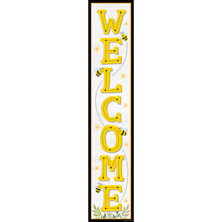 Buzzing Bees Welcome Banner, 8" x 39"