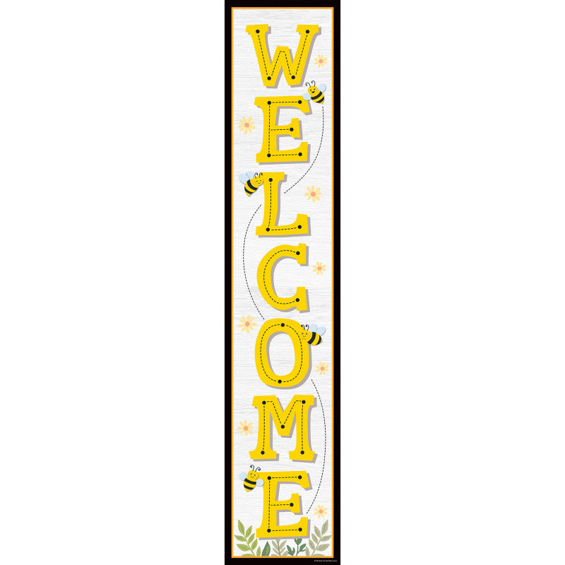 Buzzing Bees Welcome Banner, 8" x 39"
