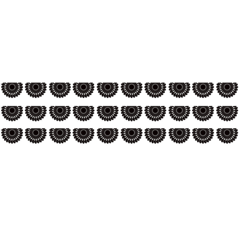 Black and White Fiesta Die-Cut Border Trim, 35 Feet Per Pack, 3 Packs