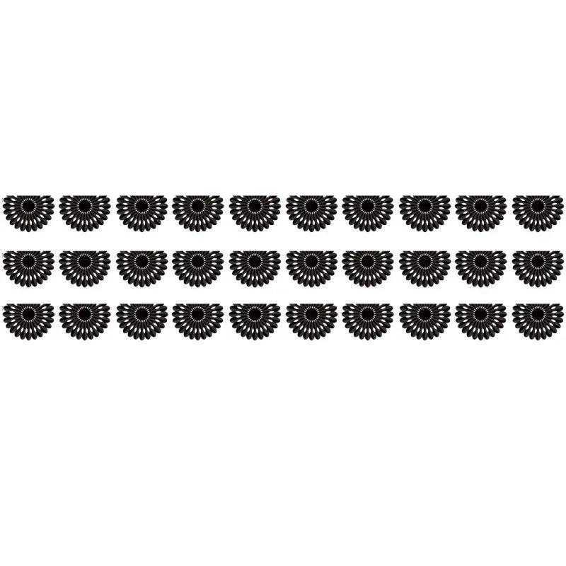 Black and White Fiesta Die-Cut Border Trim, 35 Feet Per Pack, 3 Packs