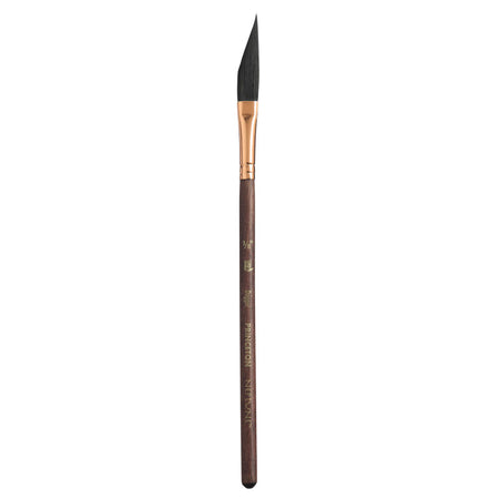 Neptune Dagger Brush, Synthetic Bristles, Short Handle Watercolor Paintbrush, Dark Wood, Size 3/8 inch, 1 Count