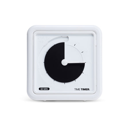 Braille 8" 60-Minute Visual Timer - Black Disk