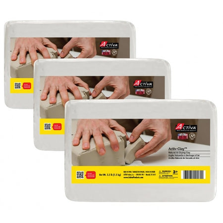 Activ-Clay™ Air Drying Clay, Extra White, 9.9 lb (4.5 kg)