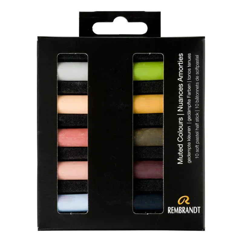 Soft Pastel Micro Sets, 10 Half Sticks, Muted colors