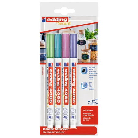 4085 Series Chalk Marker, Metallic Colors, Set of 4