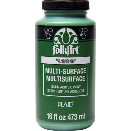 Acrylic Paint Multi-Surface Satin, 16oz., Classic Green