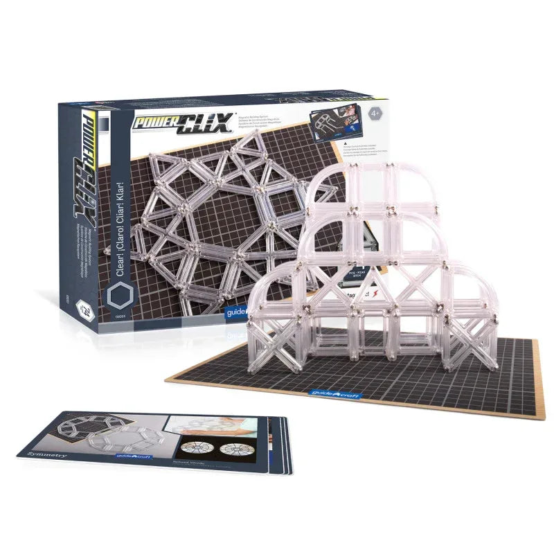 PowerClix&reg; Frames, Clear, Magnetic Building Set, 74 Pieces