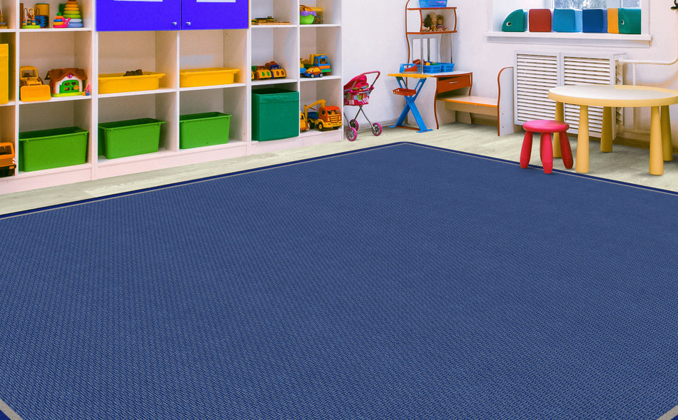 ALL OVER WEAVE BLUE RECTANGLE CARPETS 10'6 x 13'2