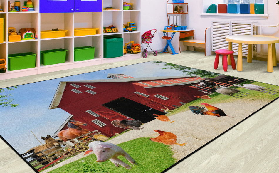 BARN ANIMALS RECTANGLE CARPETS 7'6X12