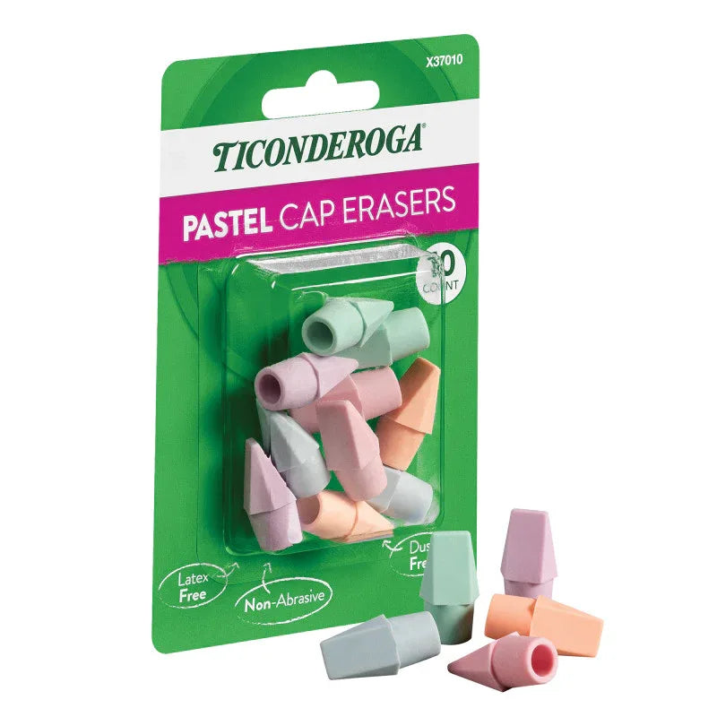Pastel Cap Eraser, 10 Count