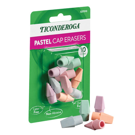 Pastel Cap Eraser, 10 Count