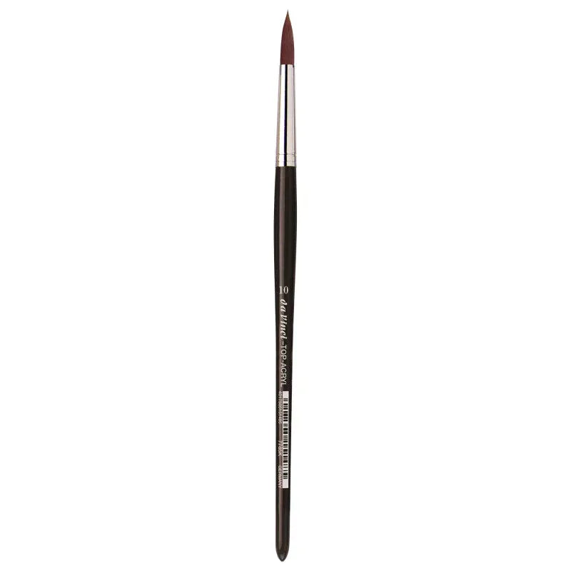 TOP-ACRYL Red-Brown Brush, Synthetic, Acrylic & Oil, Round, Series 7785K, Size 10