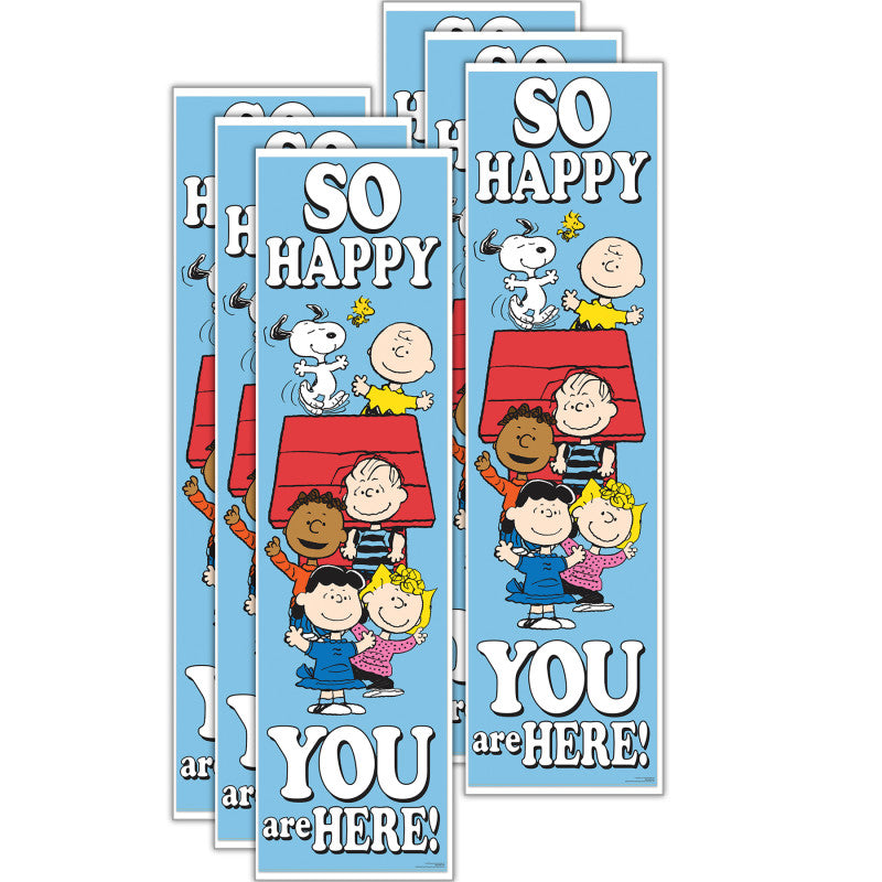 Peanuts&reg; So Glad You Are Here! Banner - Vertical, Pack of 6