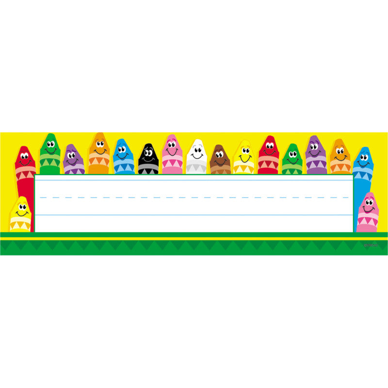 Colorful Crayons Desk Toppers&reg; Name Plates, 36 ct