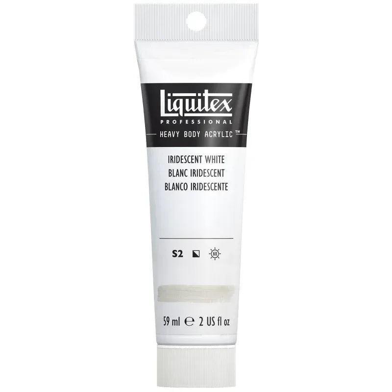 Professional Heavy Body Acrylic Paint, 59 mL Tube, Iridescent White