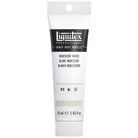 Professional Heavy Body Acrylic Paint, 59 mL Tube, Iridescent White