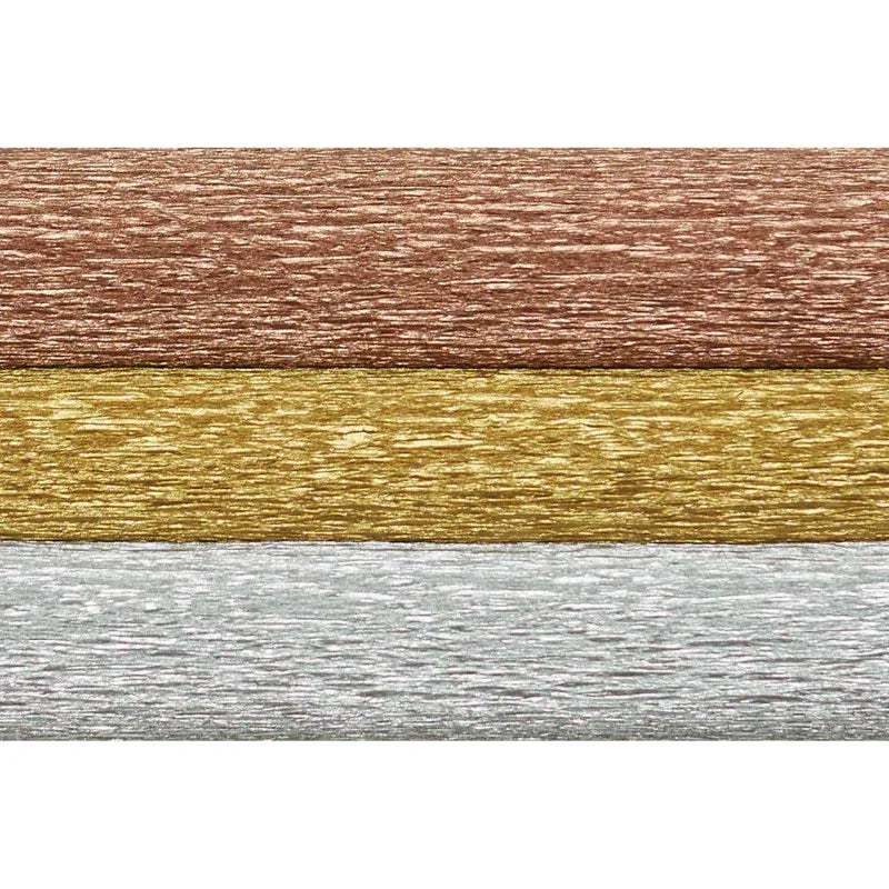 Extra Fine Crepe Paper, Metallic Assortment, 10.7 sq. ft